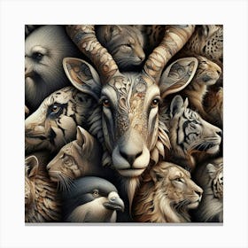 Animals Of The World Canvas Print