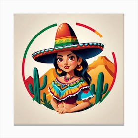 Mexican Girl 82 Canvas Print