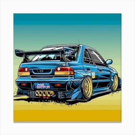 Nissan Rally Car Canvas Print