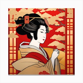 Geisha 3 Canvas Print