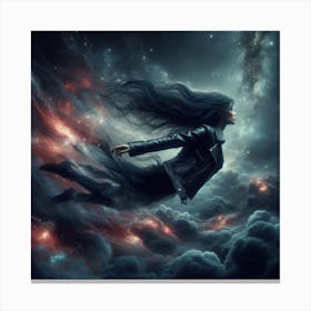 Girl In The Clouds Canvas Print