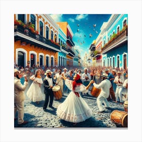 Puerto Rico - Dancing Canvas Print