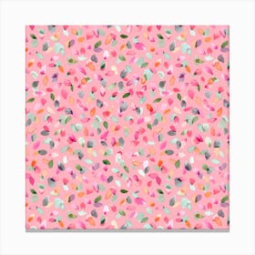 Petals Pink 2 Square Canvas Print