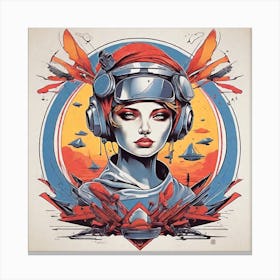 Space Girl 1 Canvas Print