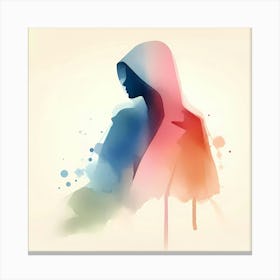 Woman In Hoodie Canvas Print