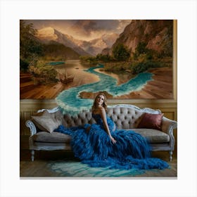 Blue River Canvas Print