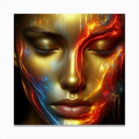 Abstract Of A Woman'S Face 2 Canvas Print