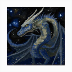 Starry Night Dragon 4 Canvas Print