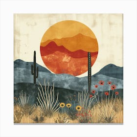 Sunset In The Desert Canvas Print Canvas Print