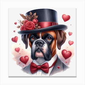 Boxer Dog 27 Stampe su tela