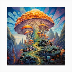 Psychedelic Mushrooms Canvas Print