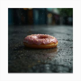 Donut In The Rain 1 Canvas Print