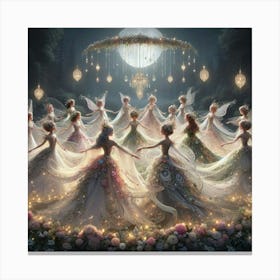 Fairy Dancers paintings art print Canvas Print