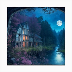 House In The Woods Canvas Print