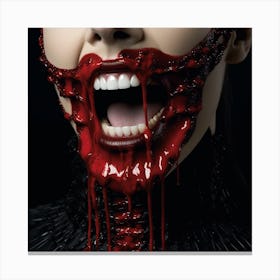 Bloody Mouth Canvas Print