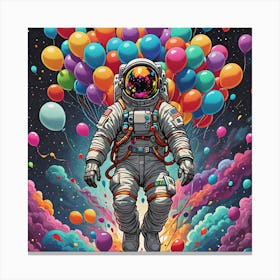 Astronaut In Space Canvas Print