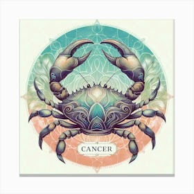 Cancer Zodiac Sign, Water Element, The Crab Canvas Print