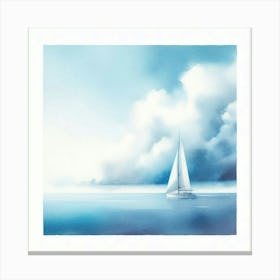 Sailboat On The Ocean 3 Canvas Print