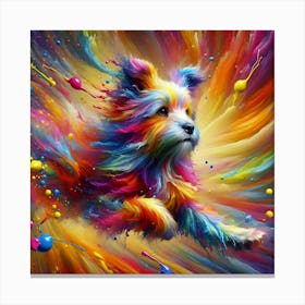 Colorful Dog Canvas Print