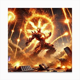 Solar Flare Barrage Converted Canvas Print