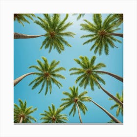 Palm Trees In The Sky Canvas Print