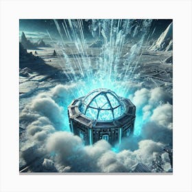 A Futuristic Sci Fi Depiction Of A Frost Trap In A Canvas Print