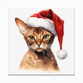 Santa Cat 19 Canvas Print