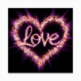 Love In Heart Canvas Print