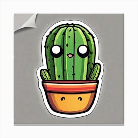 Cactus Sticker 3 Canvas Print