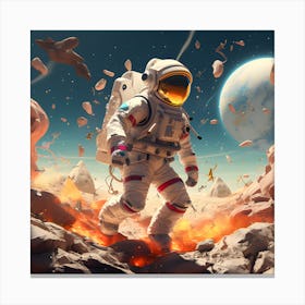 Astronaut In Space 1 Canvas Print