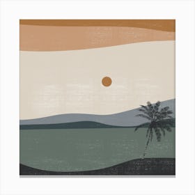 Sunset On The Beach Canvas Print