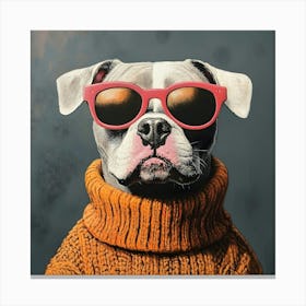 Too Cool Pitbull 12 Canvas Print