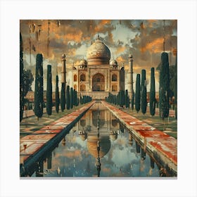 Taj Mahal, collage Canvas Print