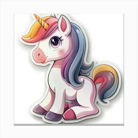 Unicorn Sticker 84 Canvas Print