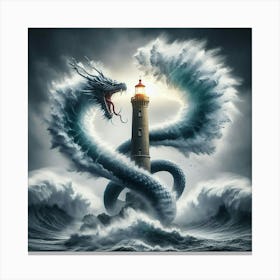 Dragon Lighthouse Canvas Art Canvas Print