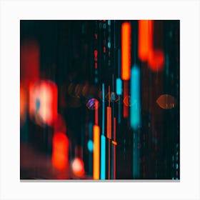 Blurry Lights In The City Canvas Print