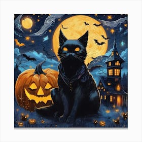 Halloween Cat 1 Canvas Print