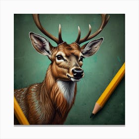 Deer! 18 Canvas Print