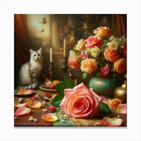 Portrait Of A Cat Canvas Print