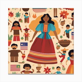 Mexican Folk Art Canvas Print