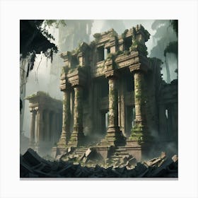 Ruins Of The Ancient City Canvas Print