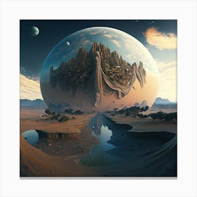 Planet In The Desert Canvas Print