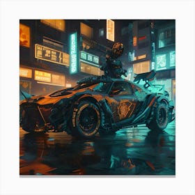 Pumpkin Car (Cyberpunk34) Canvas Print