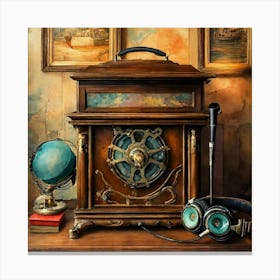 Steampunk Radio Canvas Print