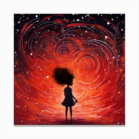 Girl In The Starry Sky Canvas Print