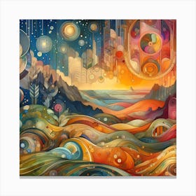 Abstract Landscape Painting 1 Canvas Print