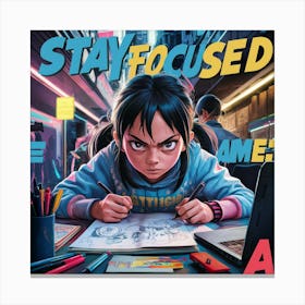 Stay Focused Ame Canvas Print