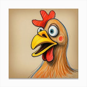 Chicken Head 1 Canvas Print