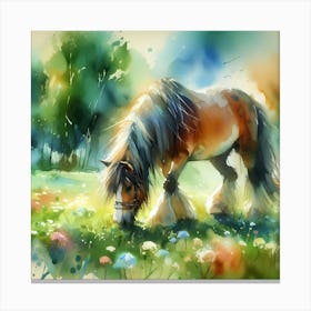 Clydesdale Horse Painting Canvas Print