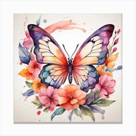 Watercolor Butterfly Canvas Print